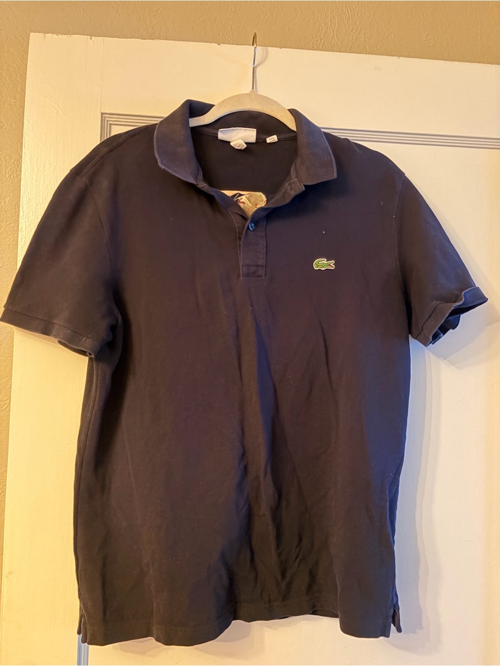 Lacoste Men's Navy Polo Shirt size L